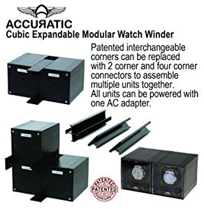 Cubic Expandable Modular Watch Winder with 14 Different TPD Settings